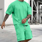 Set de pantalones cortos casuales de camiseta corta para hombre