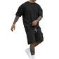 Set de pantalones cortos casuales de camiseta corta para hombre