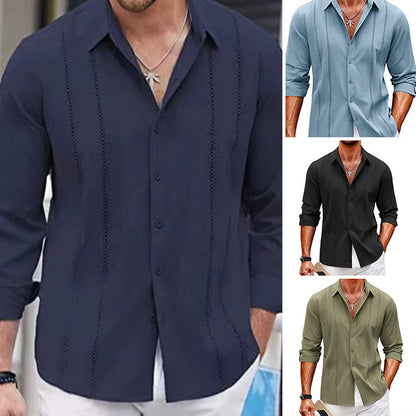 Camisa de Manga Larga para Hombre - Color Sólido