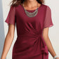 Elegante vestido de color sólido de moda