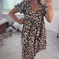 👗Mini vestido casual de mujer con estampado de leopardo