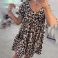 👗Mini vestido casual de mujer con estampado de leopardo
