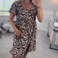 👗Mini vestido casual de mujer con estampado de leopardo