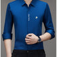Camisa de Manga Larga con Tapeta Oculta para Hombre