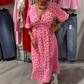 ⏳Vestido especial⏰🎀estampado con escote en V para mujer por tiempo limitado