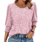 🌞Venta caliente de verano 49% OFF - Blusas de manga 3/4 casuales elegantes para mujer con puños fruncidos