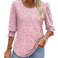 🌞Venta caliente de verano 49% OFF - Blusas de manga 3/4 casuales elegantes para mujer con puños fruncidos