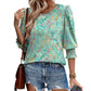 🌞Venta caliente de verano 49% OFF - Blusas de manga 3/4 casuales elegantes para mujer con puños fruncidos