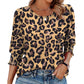 🌞Venta caliente de verano 49% OFF - Blusas de manga 3/4 casuales elegantes para mujer con puños fruncidos
