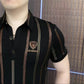 Camisetas de manga corta con solapa y cuello en V para hombre