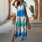 Vestido casual de mujer con escote en V y degradado