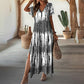 Vestido casual de mujer con escote en V y degradado