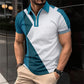 Camiseta de moda para hombre con cremallera y cuarto de cuarto