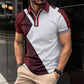 Camiseta de moda para hombre con cremallera y cuarto de cuarto