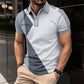 Camiseta de moda para hombre con cremallera y cuarto de cuarto