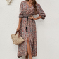💃 Vestidos con cuello en V con estampado bohemio para mujer
