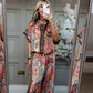 💕Conjunto de 2 piezas de top estampado y pantalones de pierna ancha para mujer（副本）