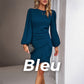 💝Elegante vestido de mujer con mangas abullonadas y dobladillo🎉 con flecos