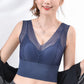 Camisola transpirable con cuello en V sin aros de encaje