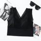 Camisola transpirable con cuello en V sin aros de encaje