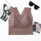 Camisola transpirable con cuello en V sin aros de encaje