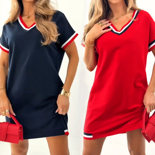 🎞️ Vestido de empalme a rayas para mujer: vibraciones retro, comodidad moderna