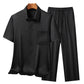 Conjunto casual de manga corta y pantalón transpirable para hombre