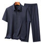 Conjunto casual de manga corta y pantalón transpirable para hombre
