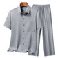 Conjunto casual de manga corta y pantalón transpirable para hombre
