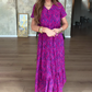 🌸Vestido floral con cuello en V para mujer de talla grande