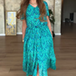🌸Vestido floral con cuello en V para mujer de talla grande
