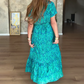 🌸Vestido floral con cuello en V para mujer de talla grande