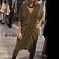 ✨ 2025 Nuevo vestido midi con brillo y cuello en V elegante para mujer