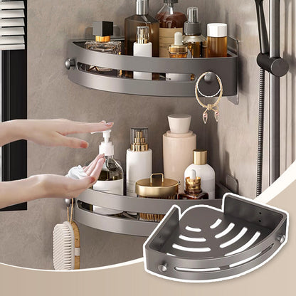【1º en Artículos de baño】📢50% DE DESCUENTO!✨Estante de Ducha Esquinera sin Perforación con Ganchos