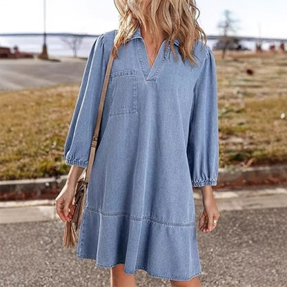 🔥49% OFF Vestido de mezclilla para mujer Last Day🔥- Casual Chic, tela suave, no te lo pierdas