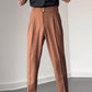 Pantalones de vestir plisados clásicos para hombre