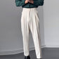 Pantalones de vestir plisados clásicos para hombre