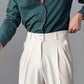 Pantalones de vestir plisados clásicos para hombre