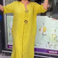 Vestido suelto con detalle de botones único para mujer