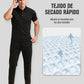 Conjunto de Camiseta con Cuello de Solapa y Pantalón para Hombre en Seda Helada