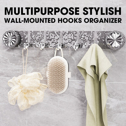 Organizador multifuncional y elegante con ganchos para colgar en la pared