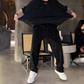 Conjunto de 2 piezas de top de manga corta y pantalones de pierna ancha para hombre
