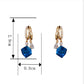 "Aurora Kiss"--Pendientes de cristal azul