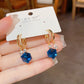 "Aurora Kiss"--Pendientes de cristal azul