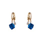 "Aurora Kiss"--Pendientes de cristal azul