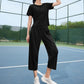 Conjunto de Top y Pantalones Capri de Secado Rápido para Exteriores