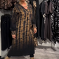 Vestido largo suelto con cuello en V y estampado de leopardo para mujer