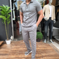 Conjunto de 2 piezas de pantalones de manga corta para hombre