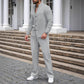 Conjunto de camisa y pantalón de punto gofre para hombre