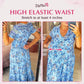 👗Vestido Largo de Estampado Floral para Mujer | Corte A-Line con Cuello en V + Fresco y Versátil para Verano✨